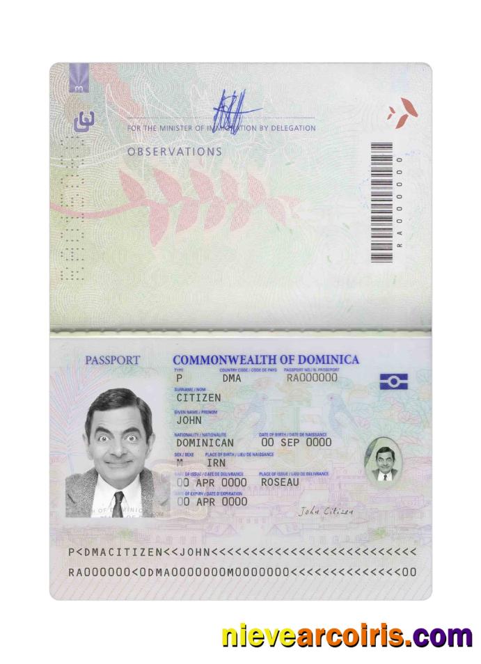 Dominica passport 2021-present
